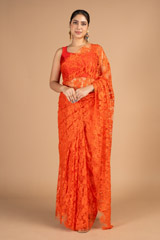 Red Net Saree2503 video